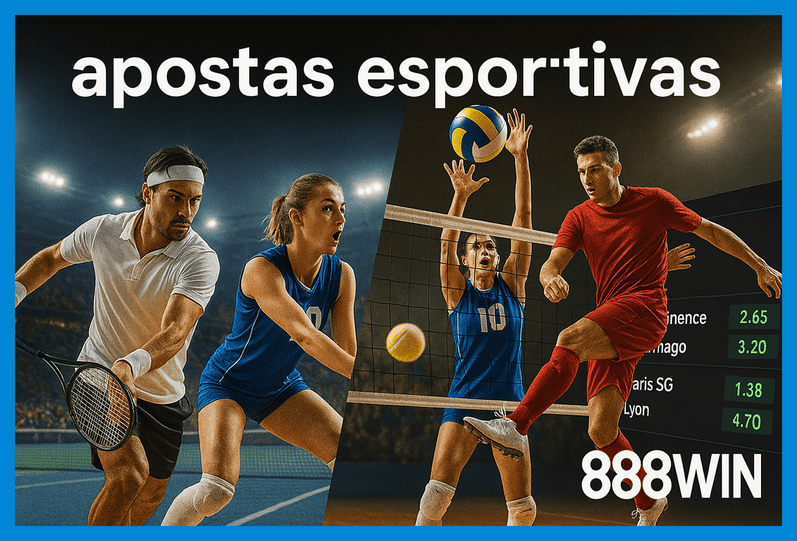 Aposte em apostas esportivas no cassino online 888WIN